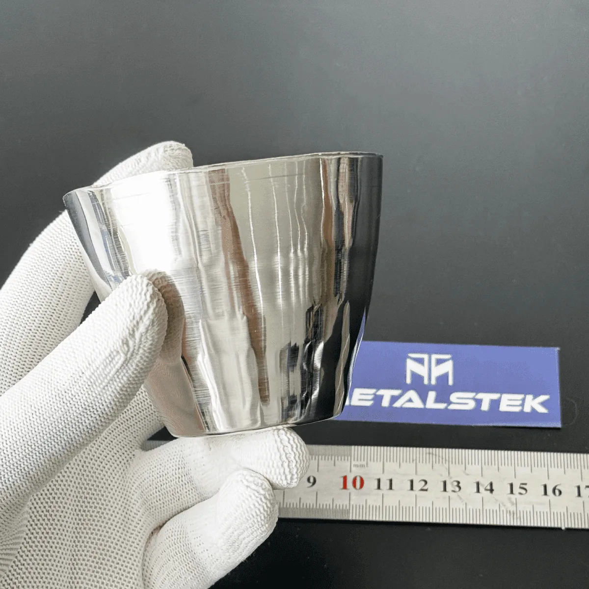 Plaitnum Rhodium Pt10Rh Crucible Made by MetalsTek3