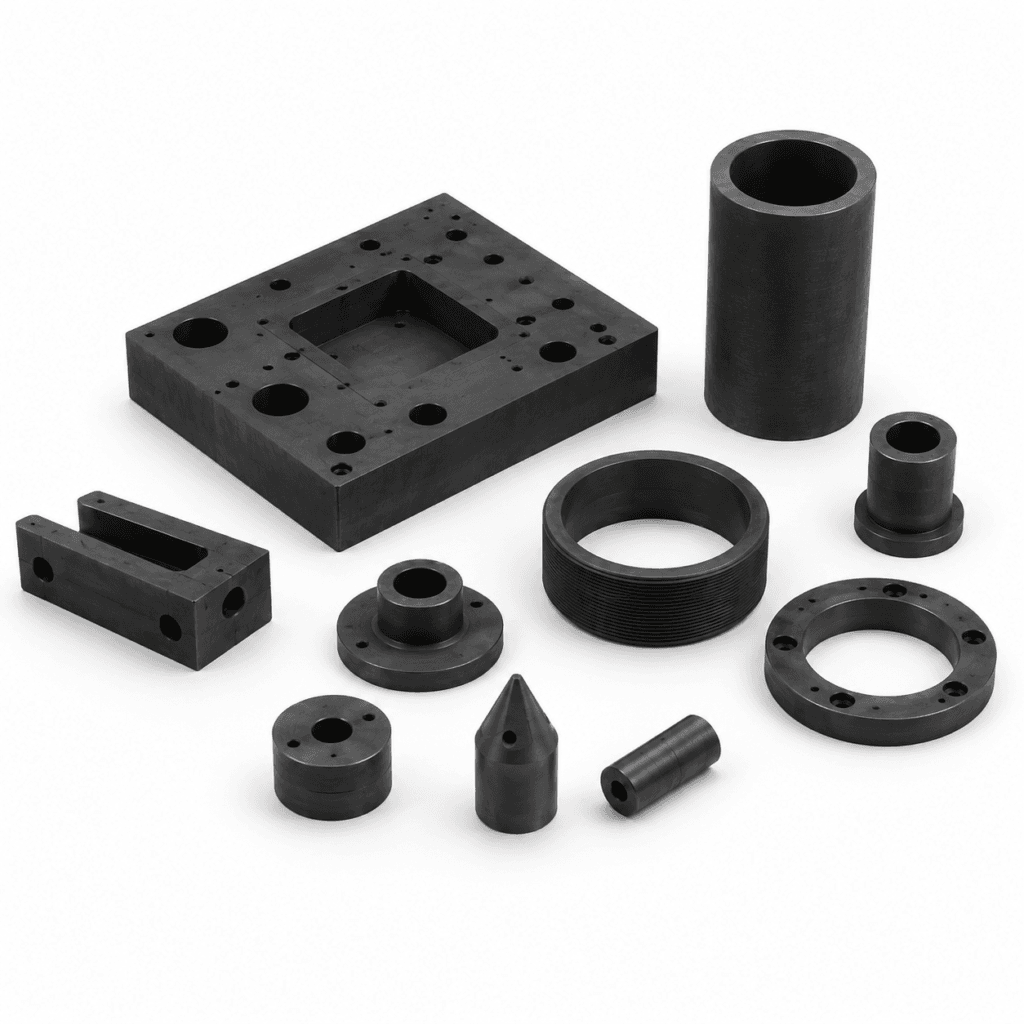 Custom machined graphite rings, plates, fixtures, and precision graphite components