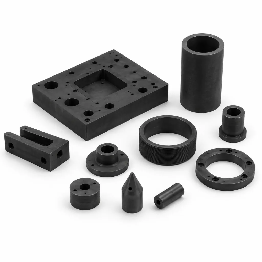 Custom machined graphite rings, plates, fixtures, and precision graphite components