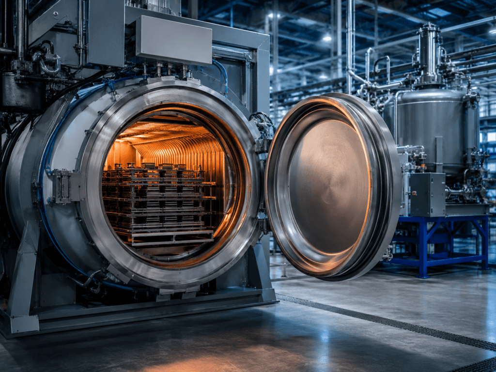 Graphite hot-zone components for vacuum furnace heat treatment and sintering