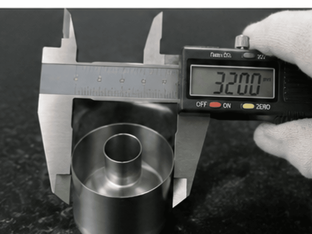 Dimensional inspection of a custom thin-wall tantalum crucible